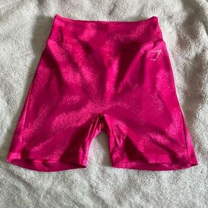 Hot pink Gymshark power biker shorts